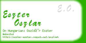 eszter oszlar business card